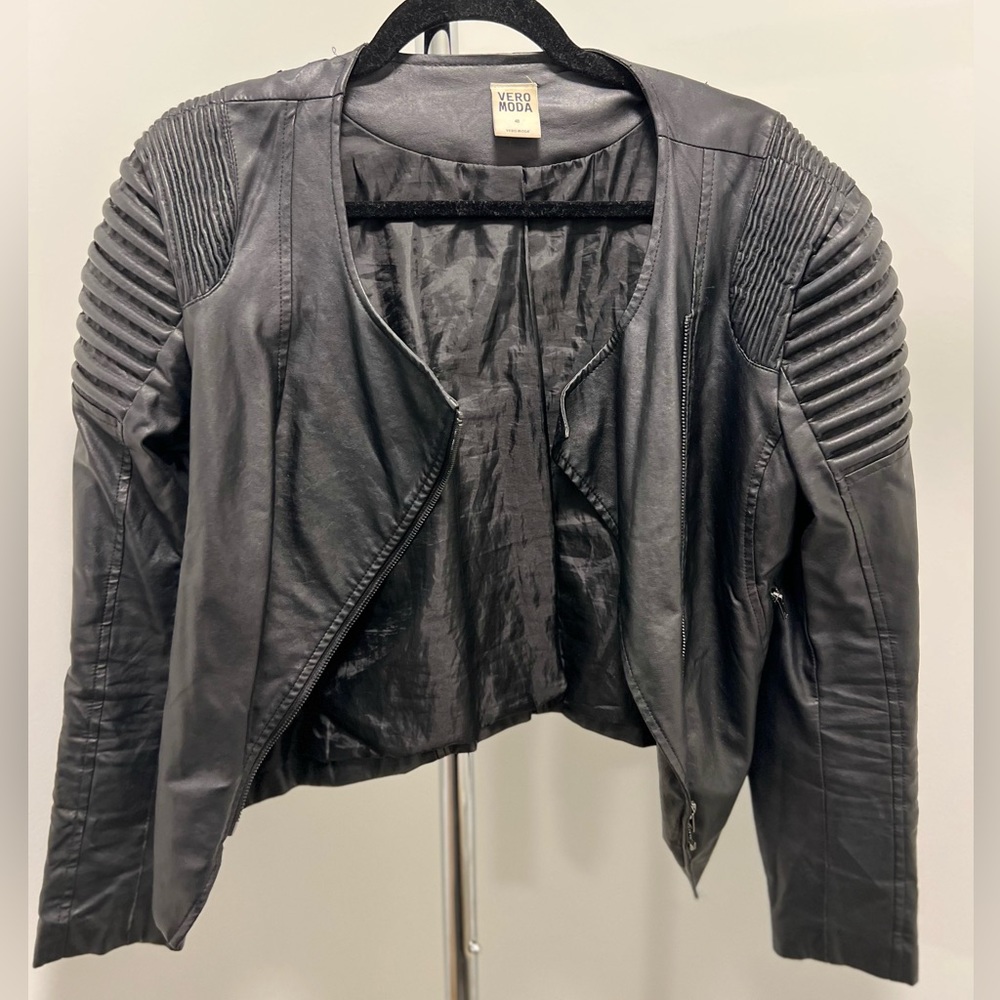 Vero Moda Leather Jacket, Size 40EU